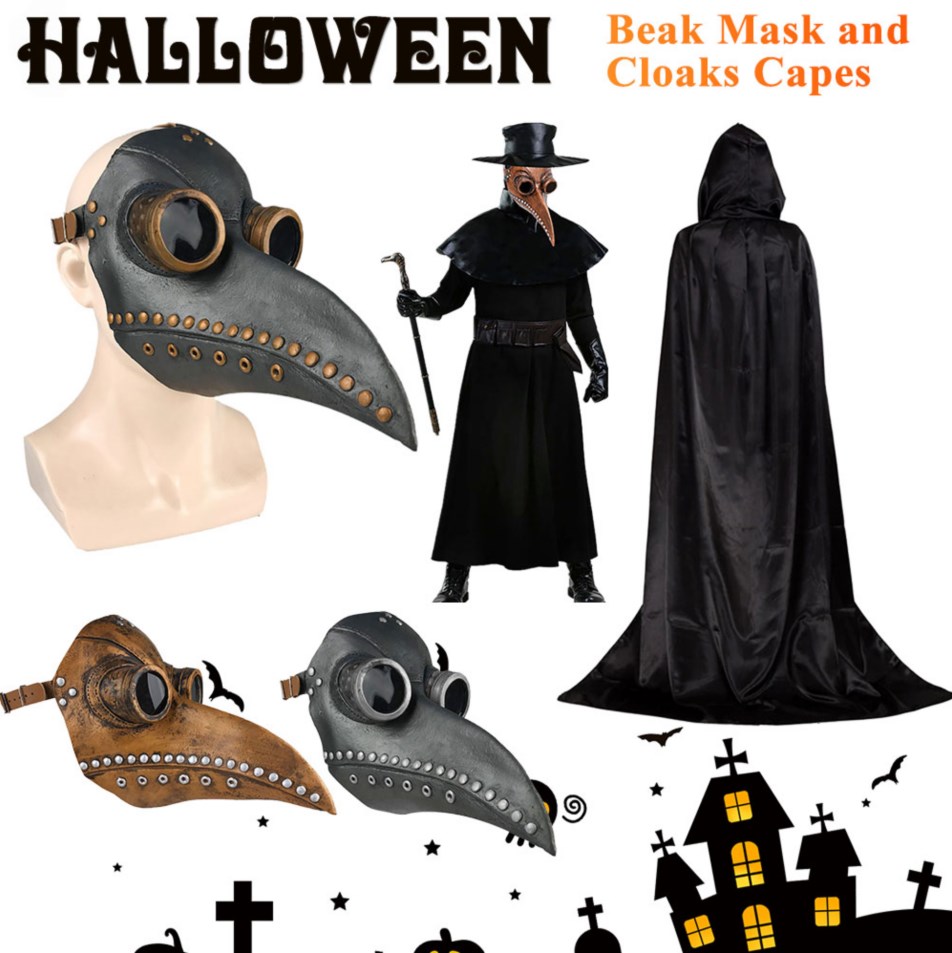 Disposable Surgical Mask - Baru Masker Halloween dan jubah Steampunk